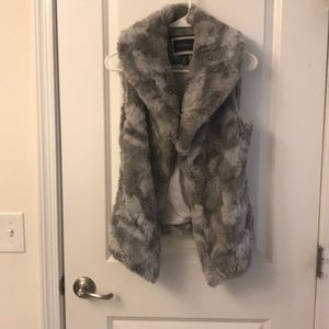 White House Black Market fur vest